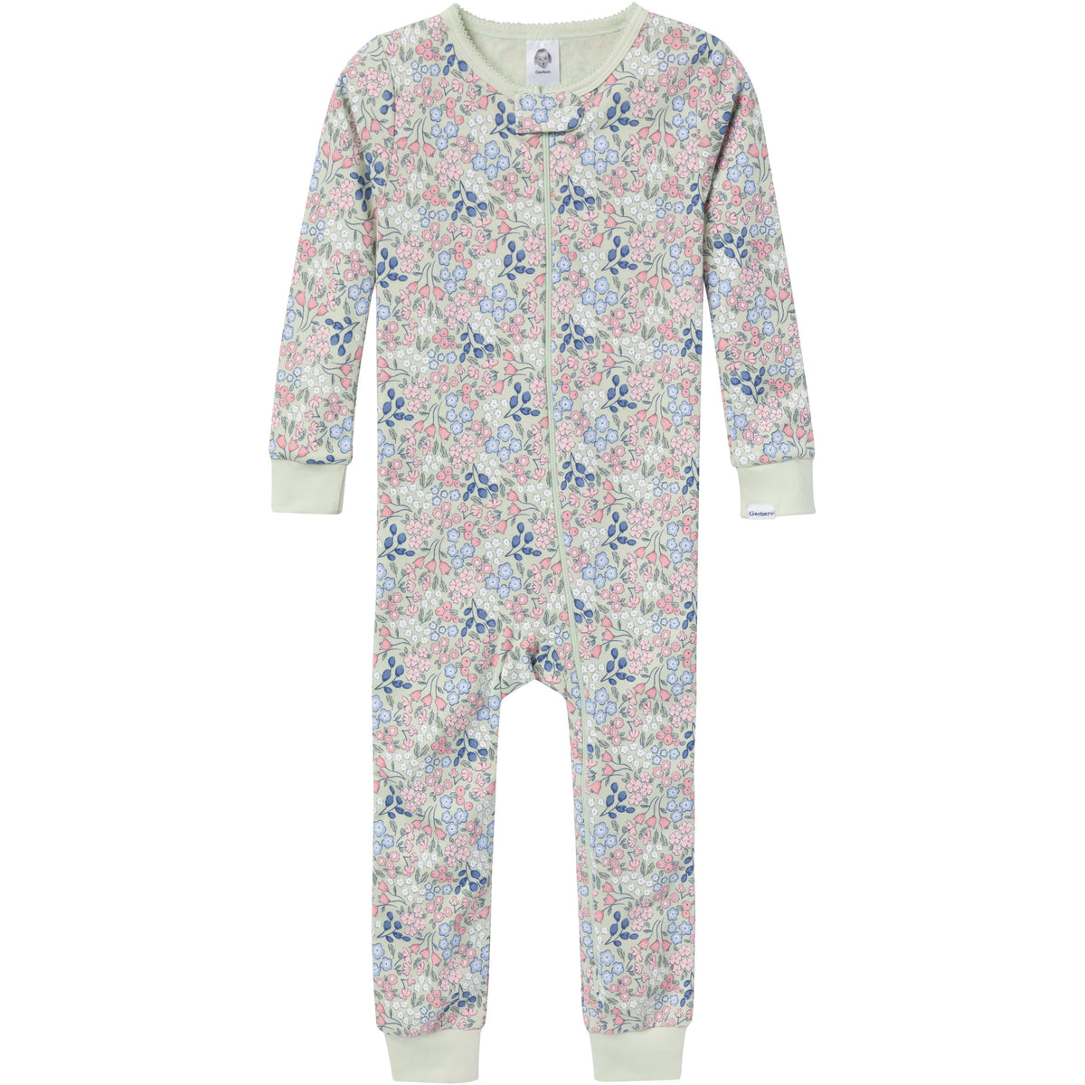 3-Pack Baby & Toddler Girls Ditsy Floral Snug-Fitting Footless Pajamas, view 2