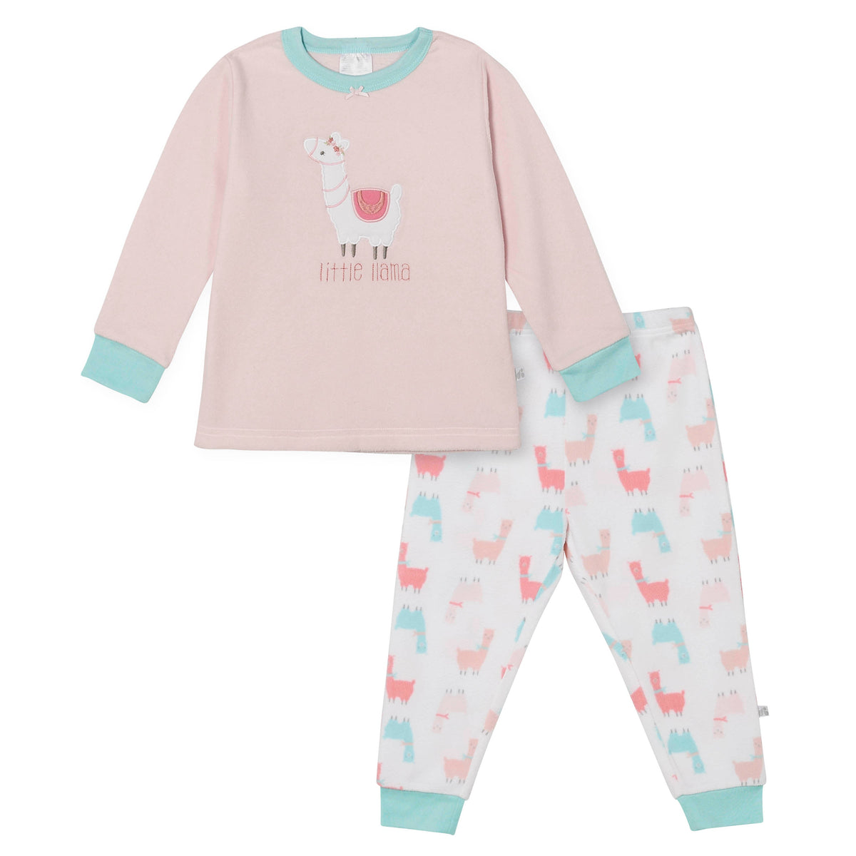2-Piece Toddler Girls Llama Fleece Pajamas