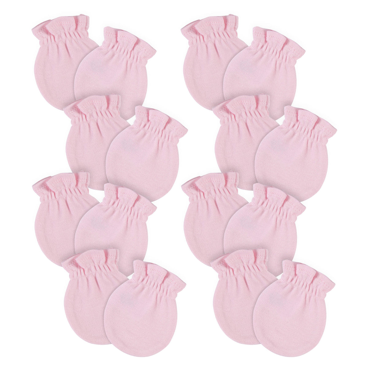 8-Pack Baby Light Pink No Scratch Mittens