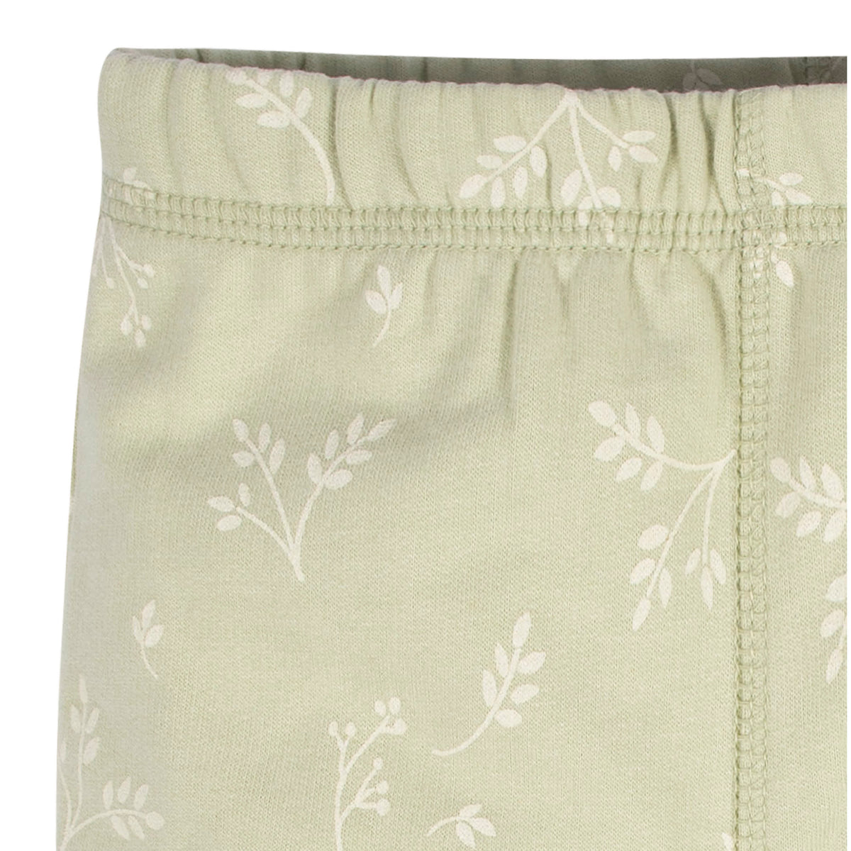 2-Piece Baby & Toddler Girls Green Leaves Sweatshirt & Pant Set, view 7