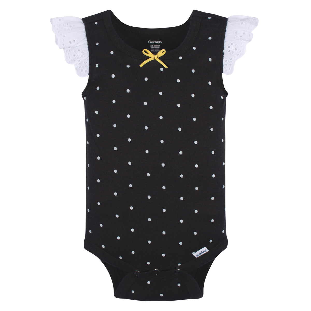 4-Pack Baby Girls Bee Garden Sleeveless Onesies Bodysuits, view 8