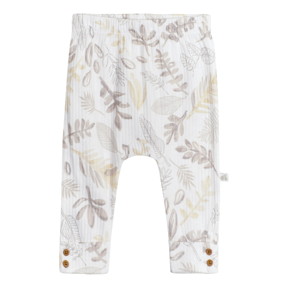 Just Born 2-Pack Baby Neutral Natural Leaves Pants, view 3
