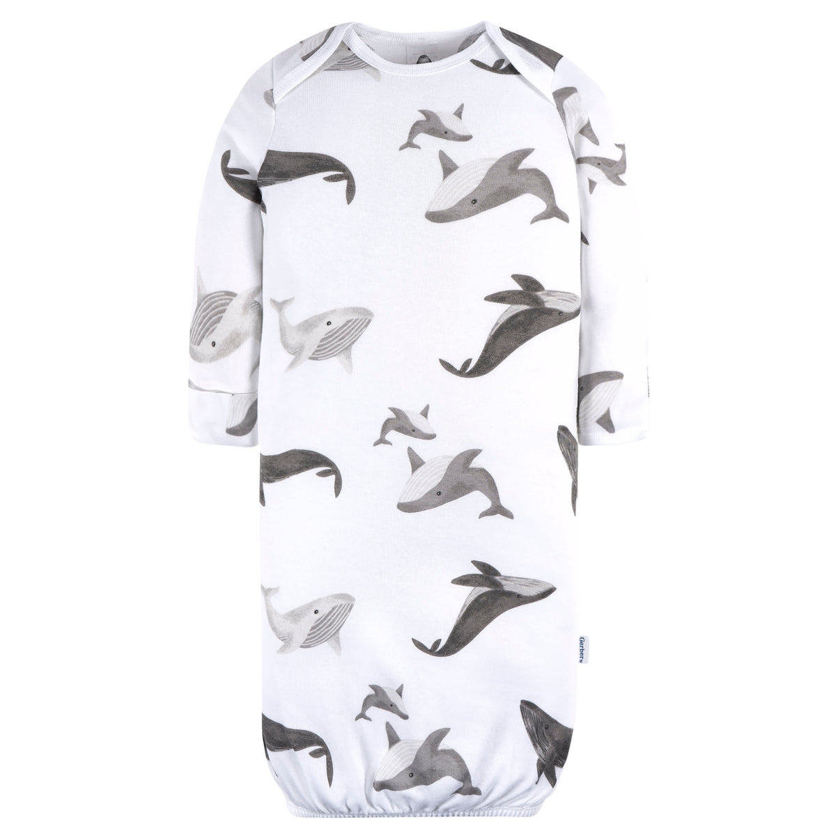 4-Pack Baby Boys Grey Coastal Gowns, view 4