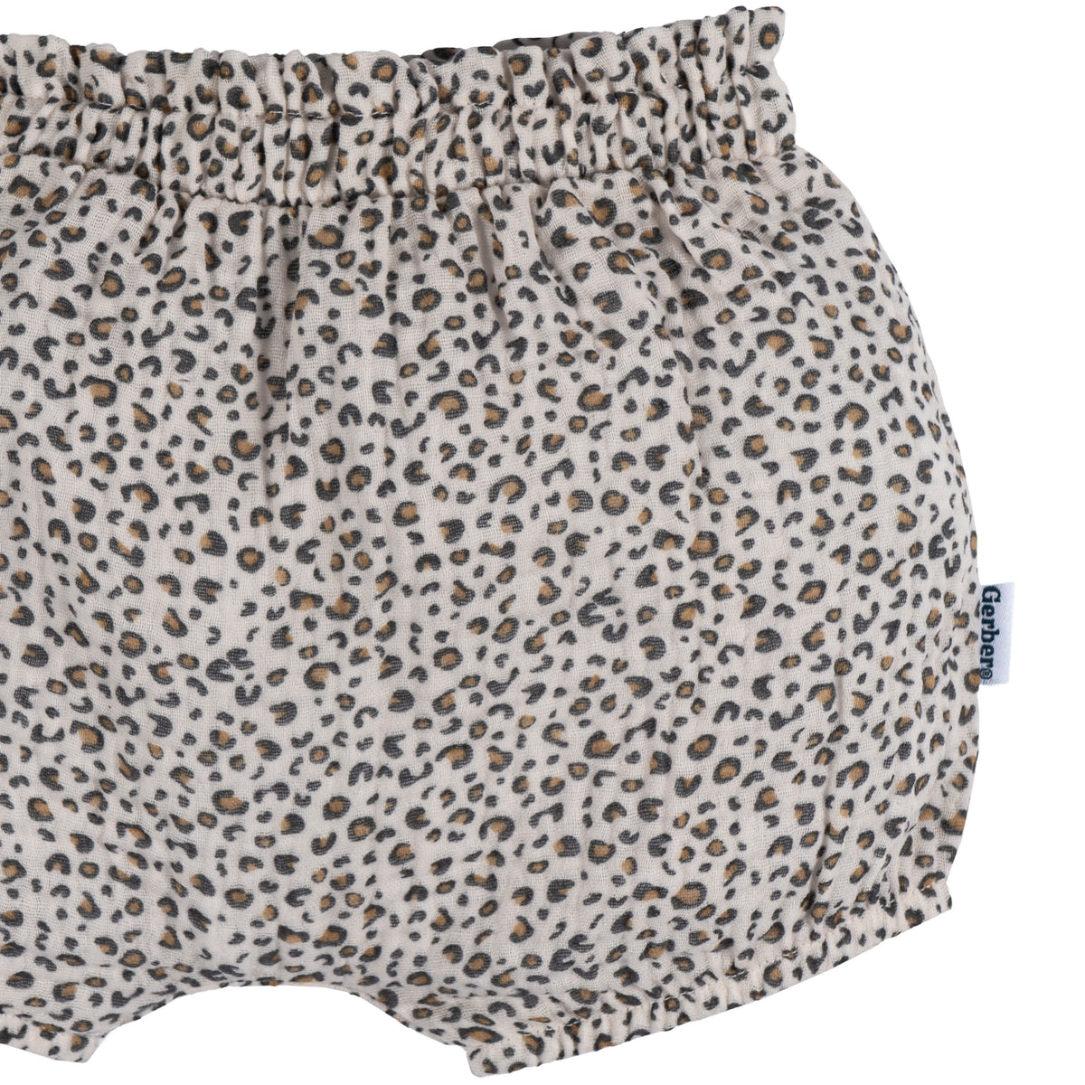 3-Pack Baby Girls Pink/Leopard/Grey Gauze Bubble Short, view 5