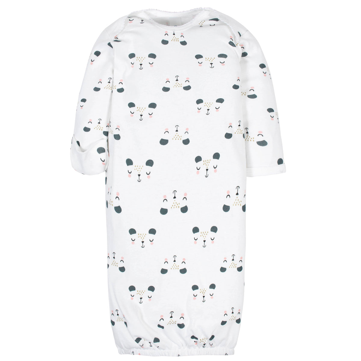 2-Pack Baby Girls Bear Gowns, view 2