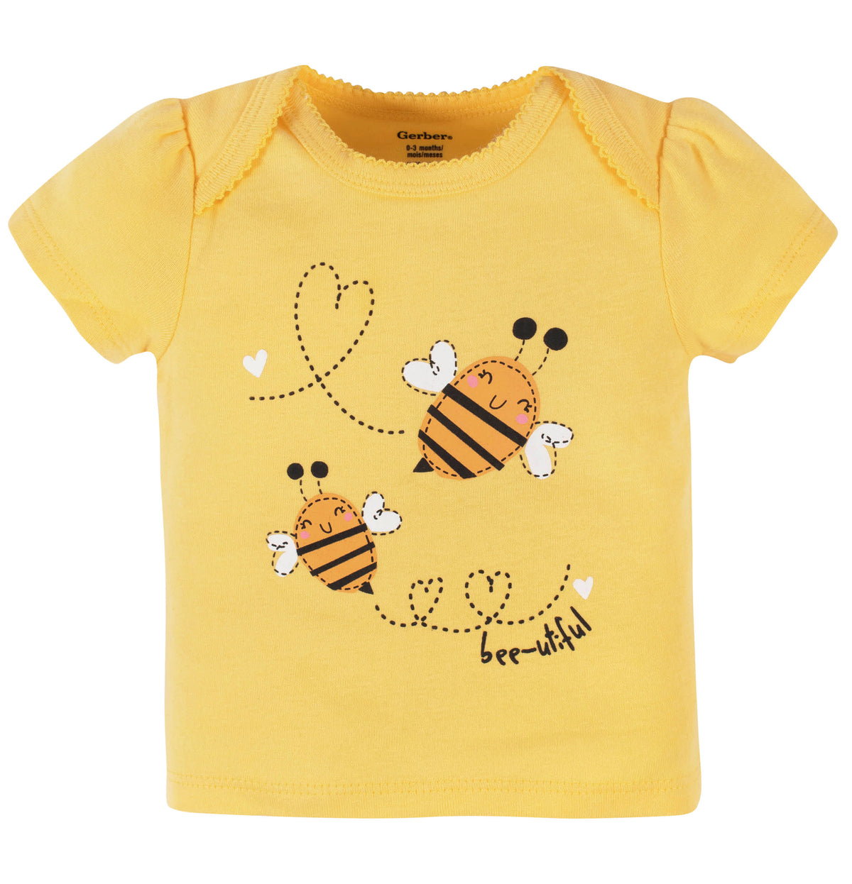 4-Piece Baby Girls Bee Garden Onesies Bodysuit, Tee, Skort & Pant Set, view 5