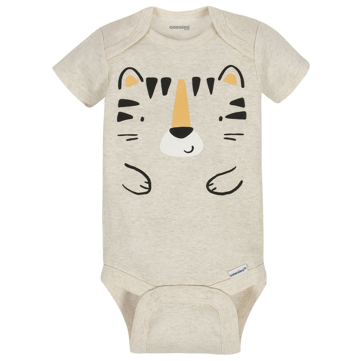 8-Pack Baby Boys Tiger Short Sleeve Onesies Bodysuits, view 2