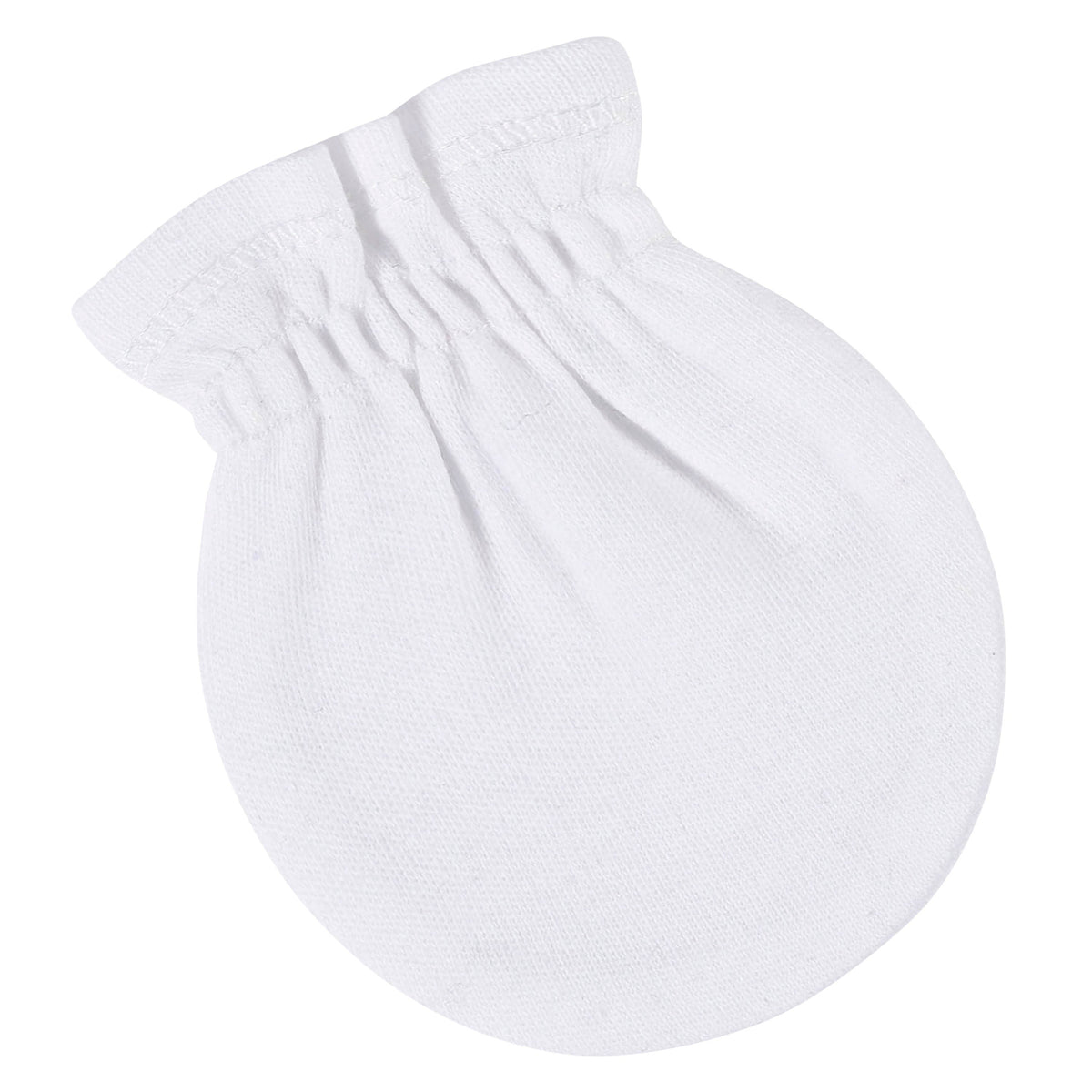 8-Pack Baby White No Scratch Mittens, view 3