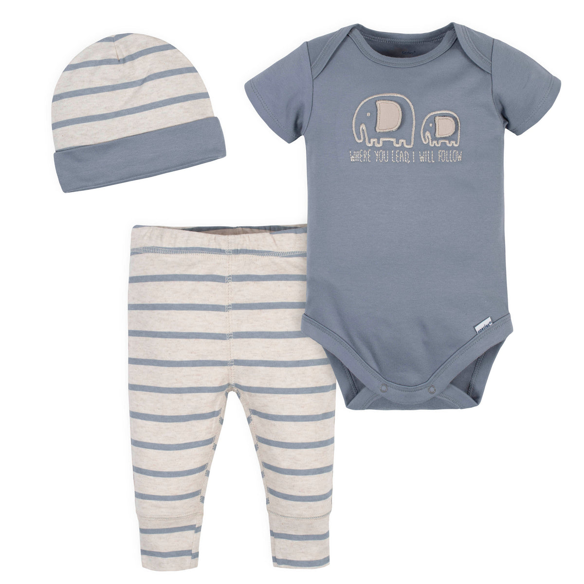3-Piece Organic Baby Boys Jungle Outfit