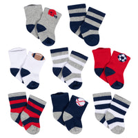 8-Pack Baby Boys All Star Jersey Wiggle Proof® Socks