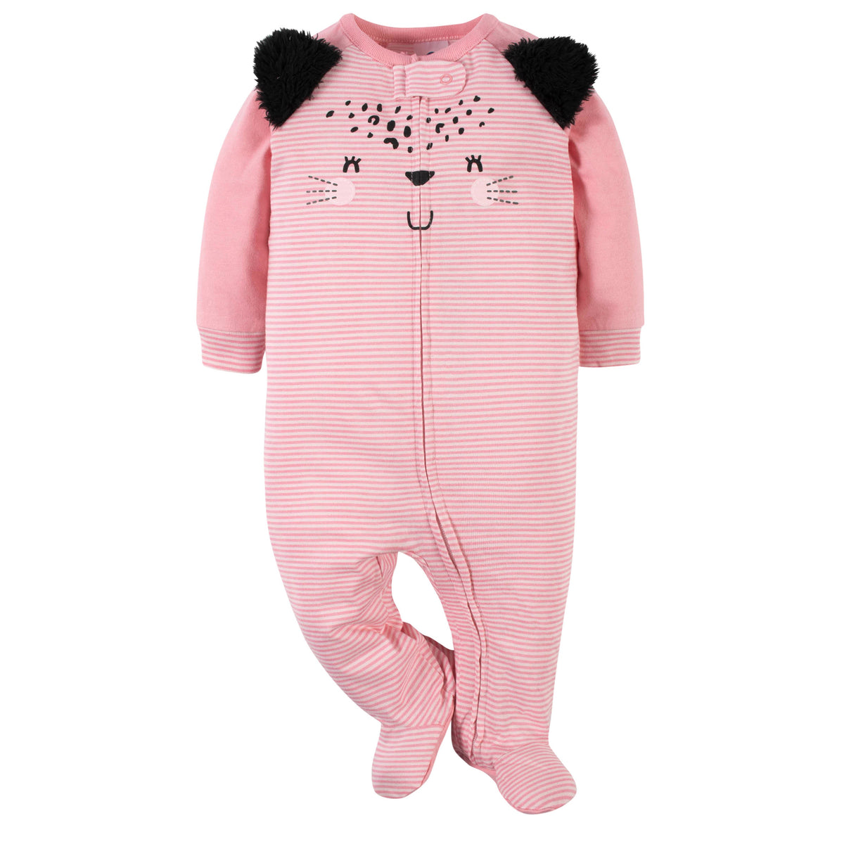 4-Pack Baby Girls Leopard Sleep 'N Plays, view 3