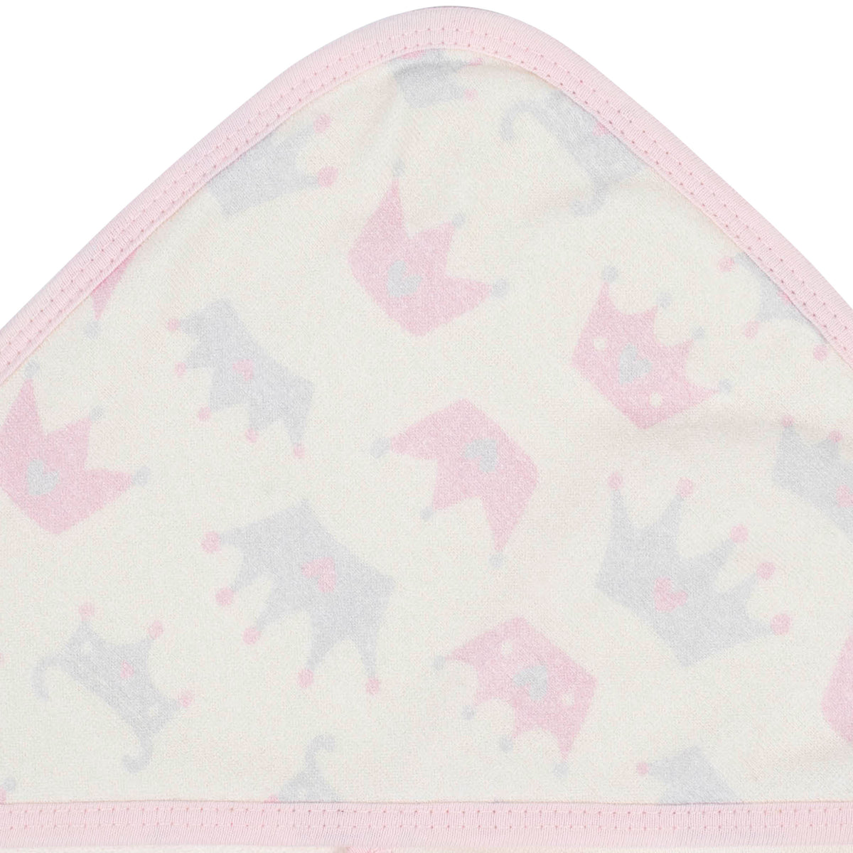 2-Pack Organic Baby Girls Princess Terry Hooded Towels, view 2