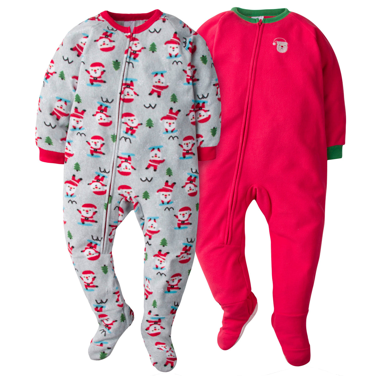 2-Pack Toddler Neutral Holiday Blanket Sleepers