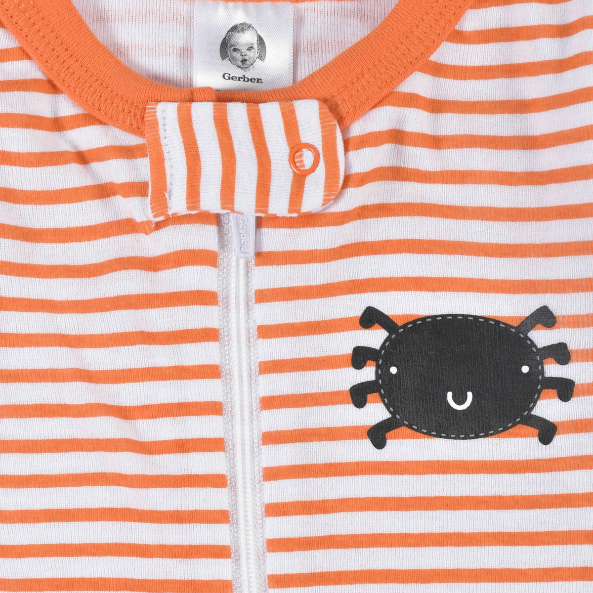 Baby Spider Snug Fit Footed Cotton Pajamas, view 2