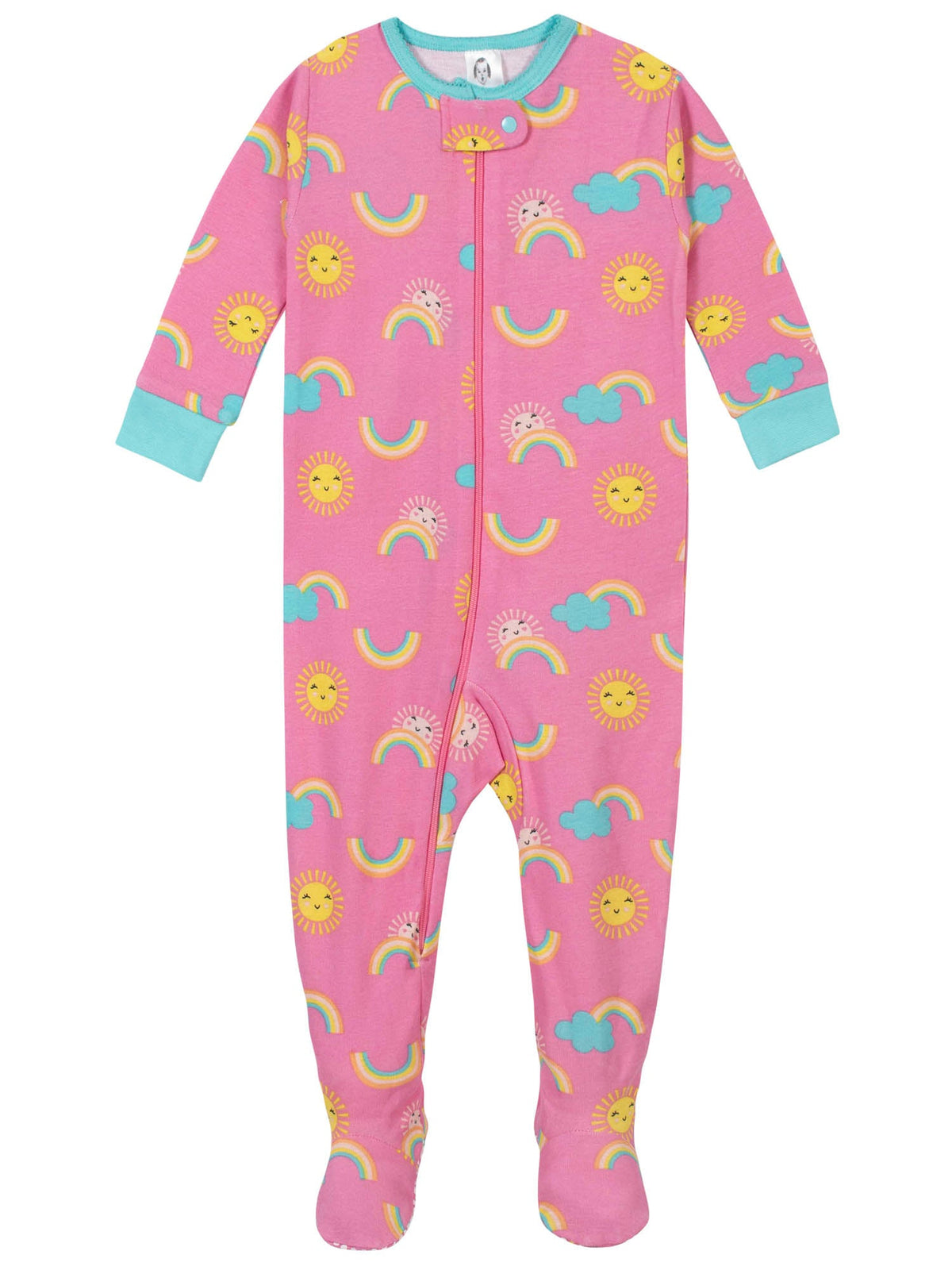 2-Pack Girls Sunshine Snug Fit Unionsuit Pajamas, view 2