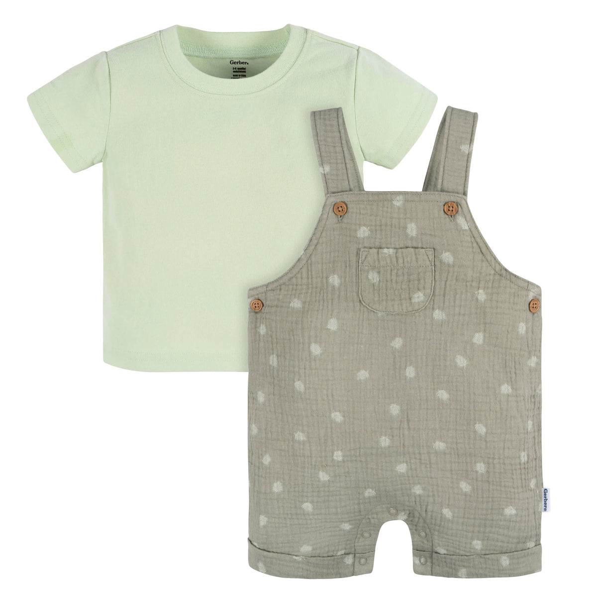2-Piece Baby Neutral Palms Romper and T-Shirt, view 2