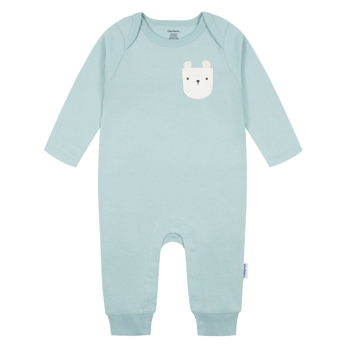 2-Pack Baby Boys Polar Bear Rompers, view 2