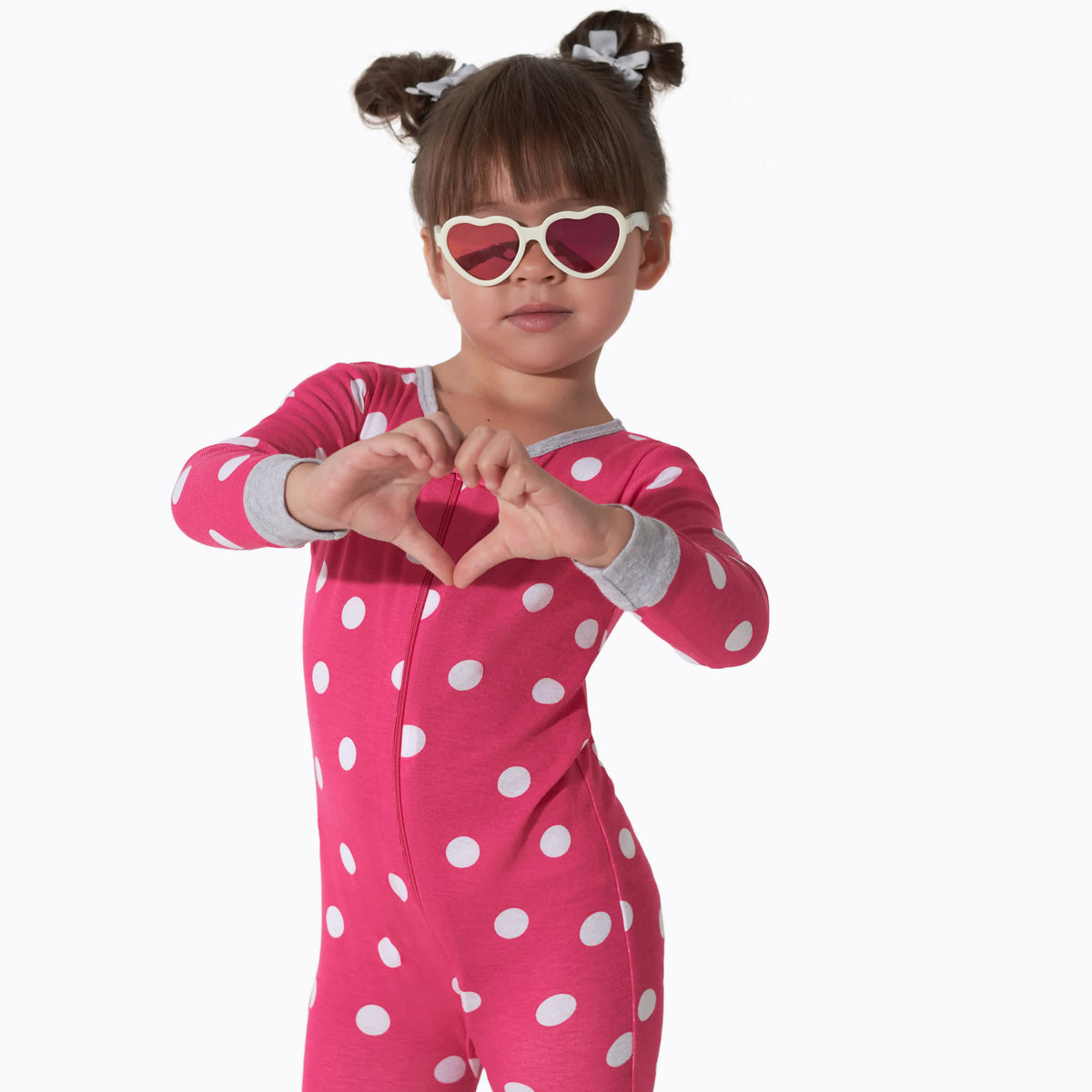 3-Pack Baby & Toddler Girls Dots & Kitties Snug Fit Footless Pajamas, view 2