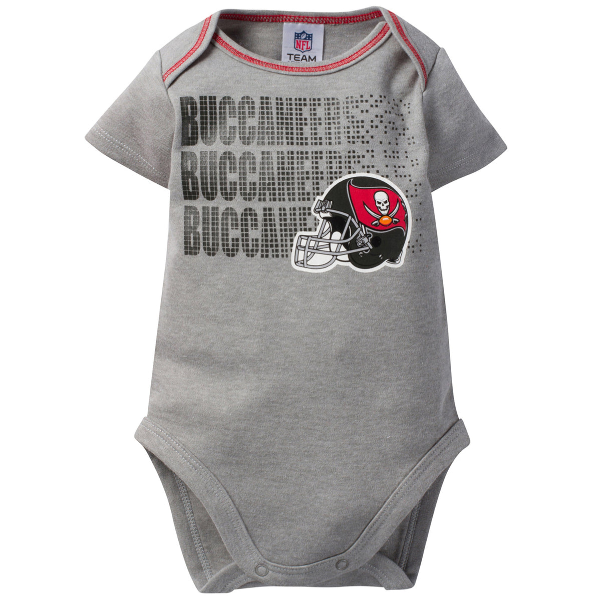 NFL 3-Pack Baby Boys Buccaneers Short Sleeve Bodysuit, view 2