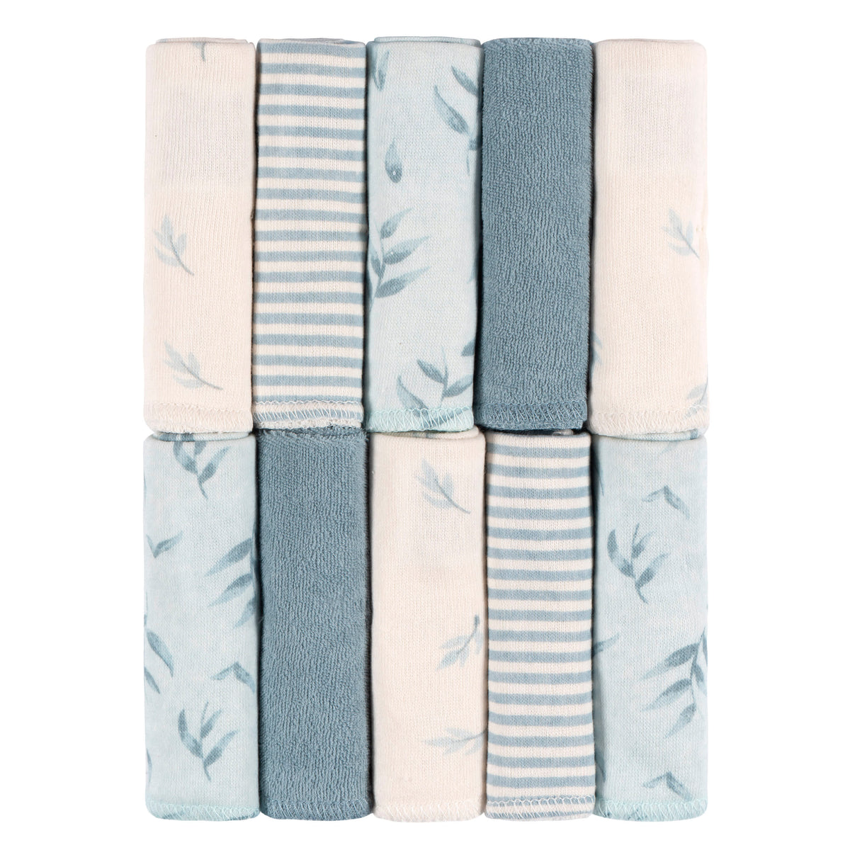 10-Pack Baby Boys Blue Terry Washcloths