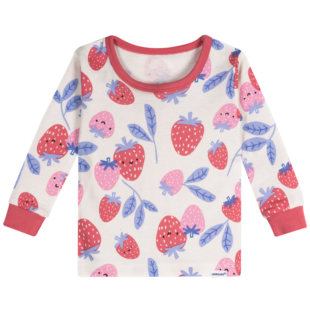4-Piece Baby Girls Berries Pajamas Sets, view 2