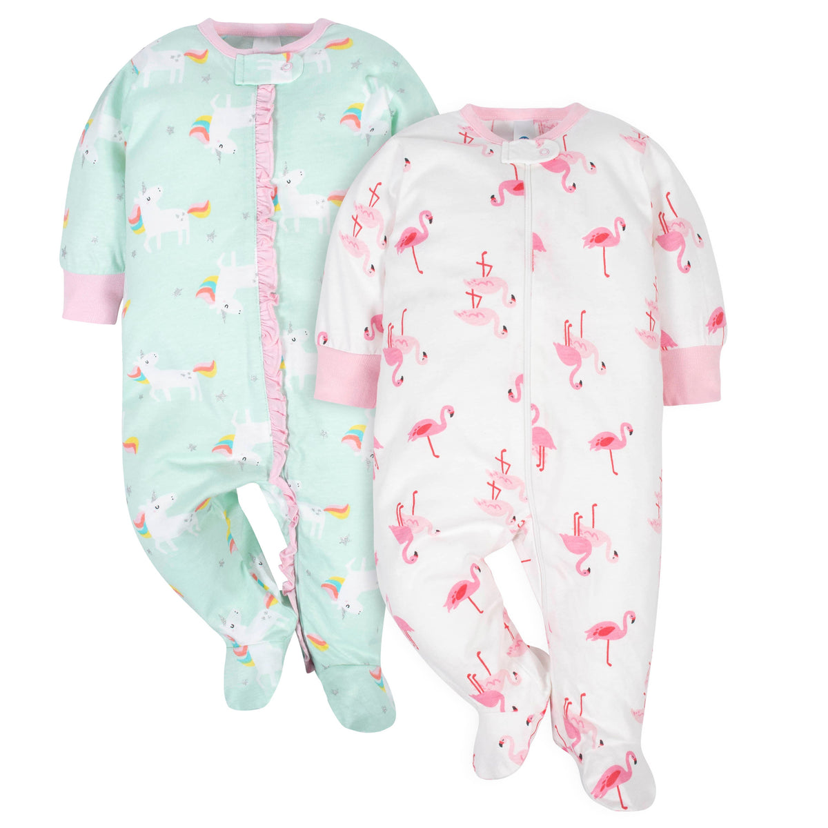 2-Pack Baby Girls Flamingo and Unicorn Sleep 'N Plays