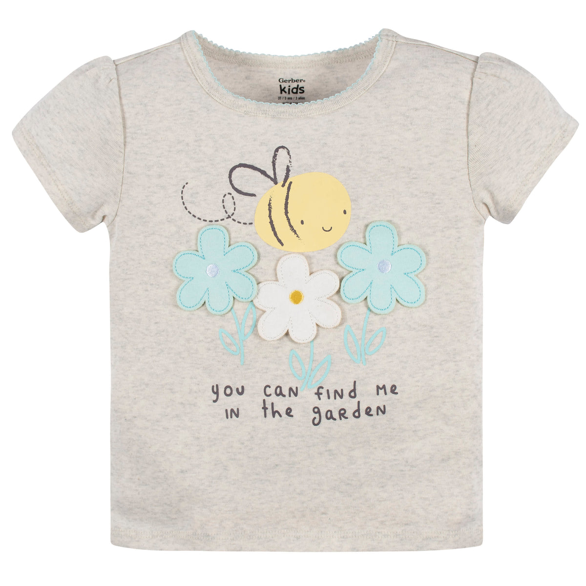 4-Piece Infant & Toddler Girls Bee Petals Tees, Skorts & Pants Set, view 2