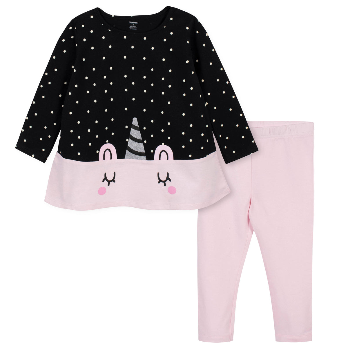 2-Piece Toddler Girls Unicorn Tunic and Legging Set