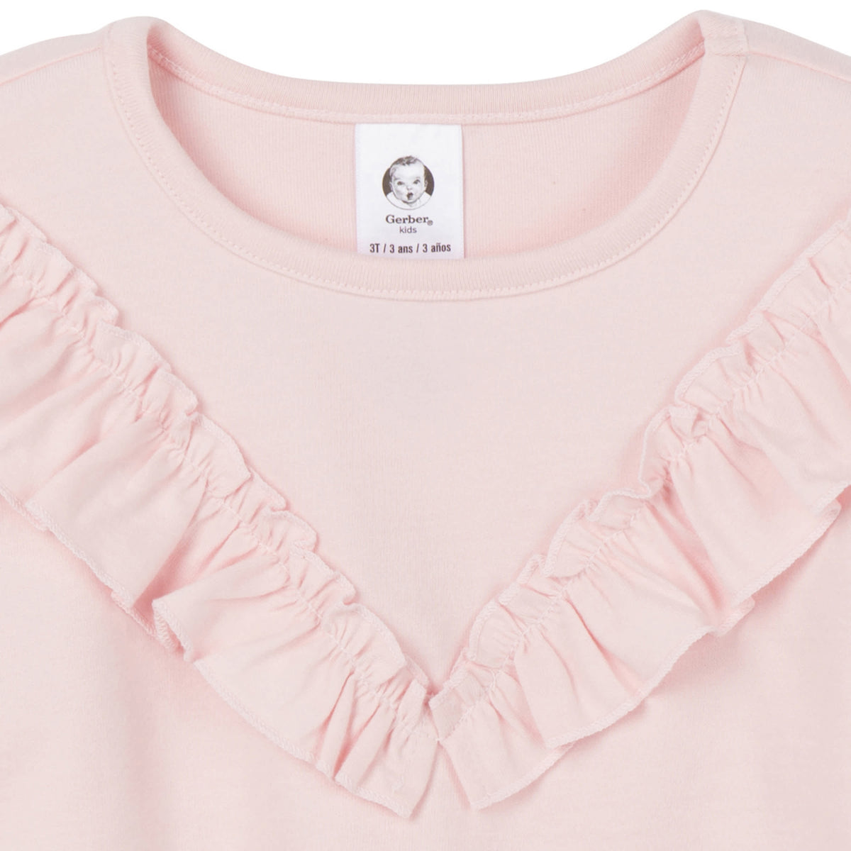 3-Piece Toddler Girls Pink/Brown Tops and Pants, view 3