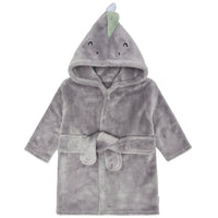 Baby Boys Charcoal Dino Robe