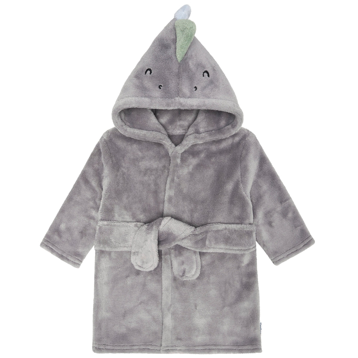 Baby Boys Charcoal Dino Robe
