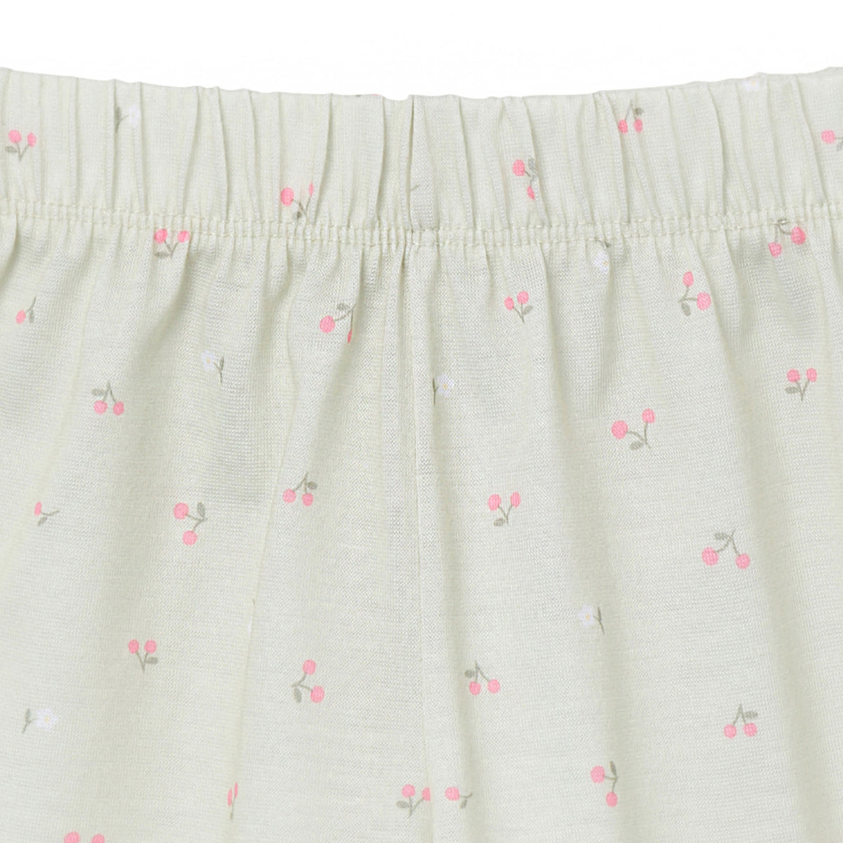2-Piece Infant & Toddler Girls Cherries Button Up Pajama Shorts Set, view 5