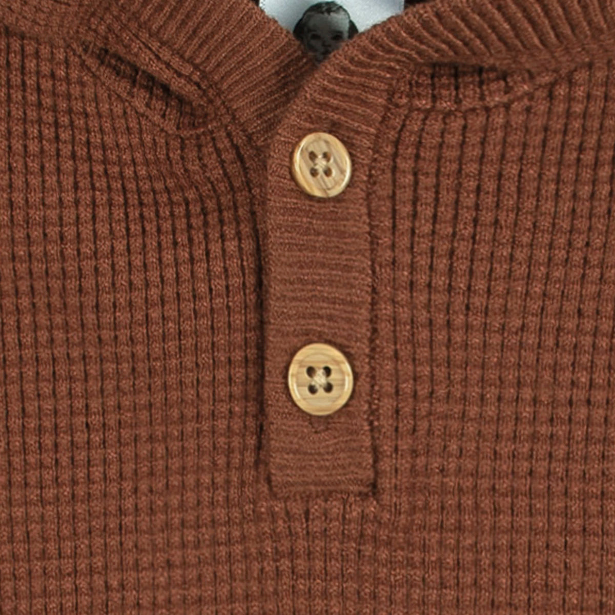 2-Piece Infant and Toddler Boys Rust Sweater Knit Set, view 3