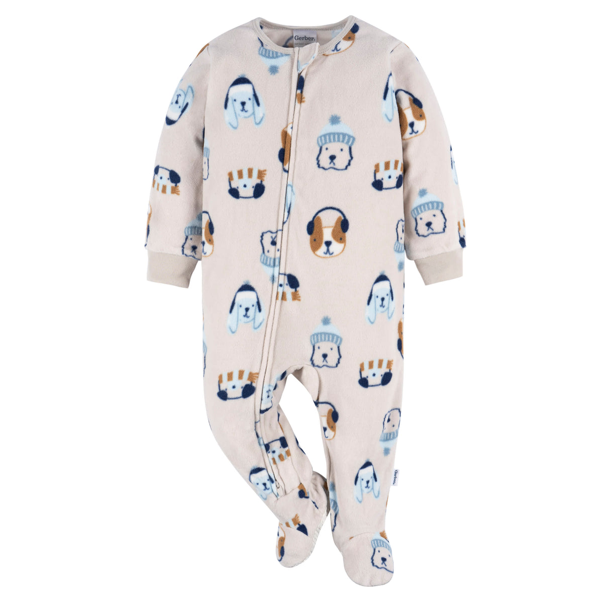 2-Pack Baby & Toddler Boys Dog/Blue Fairisle Fleece Pajamas, view 4