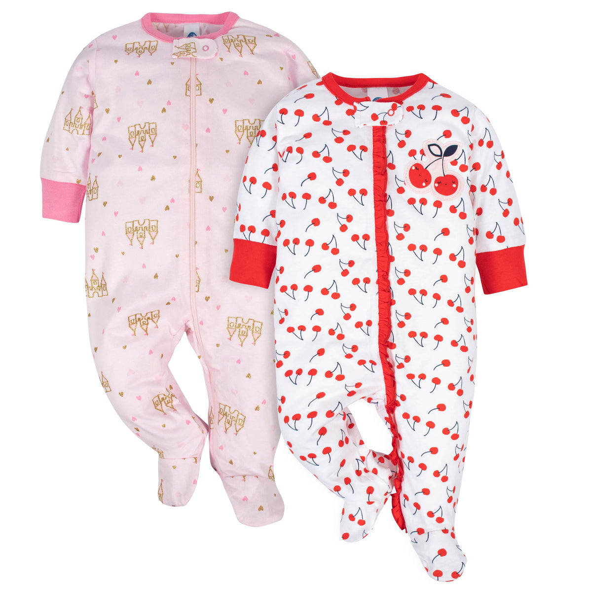 2-Pack Baby Girls Cherries and Princess Sleep 'N Plays