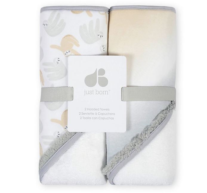 2-Pack Baby Neutral Ombre Hooded Towels, view 2