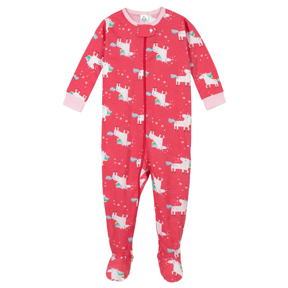 4-Pack Baby Girls Unicorn/Sunshine Snug Fit Pajamas, view 2