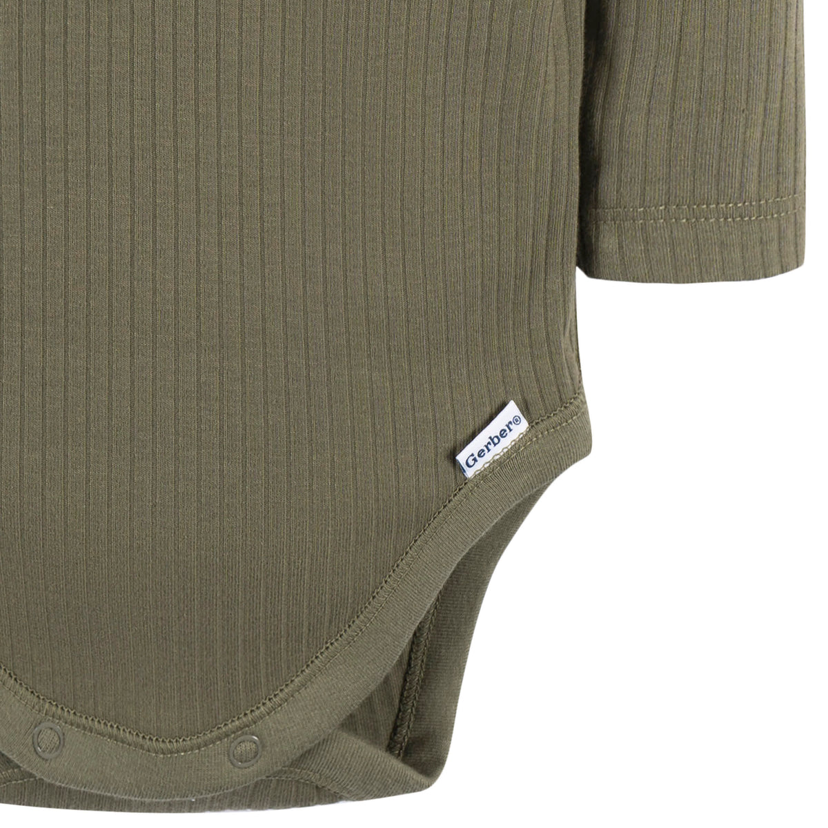 2-Pack Baby Boys Charcoal Green Bodysuits, view 6