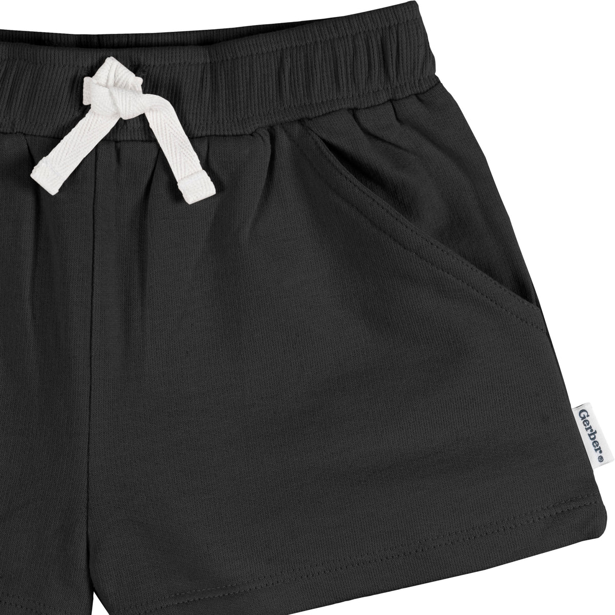 3-Pack Baby & Toddler Girls Grey/Pink/Black Knit Short, view 3