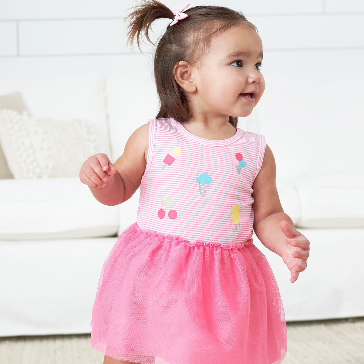 2-Piece Baby Girls Ice Cream Dress Set, view 3