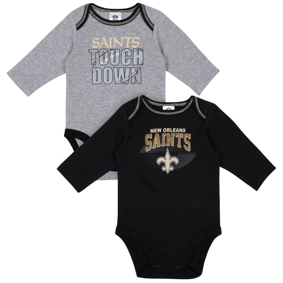 2-Pack New Orleans Saints Long Sleeve Bodysuits