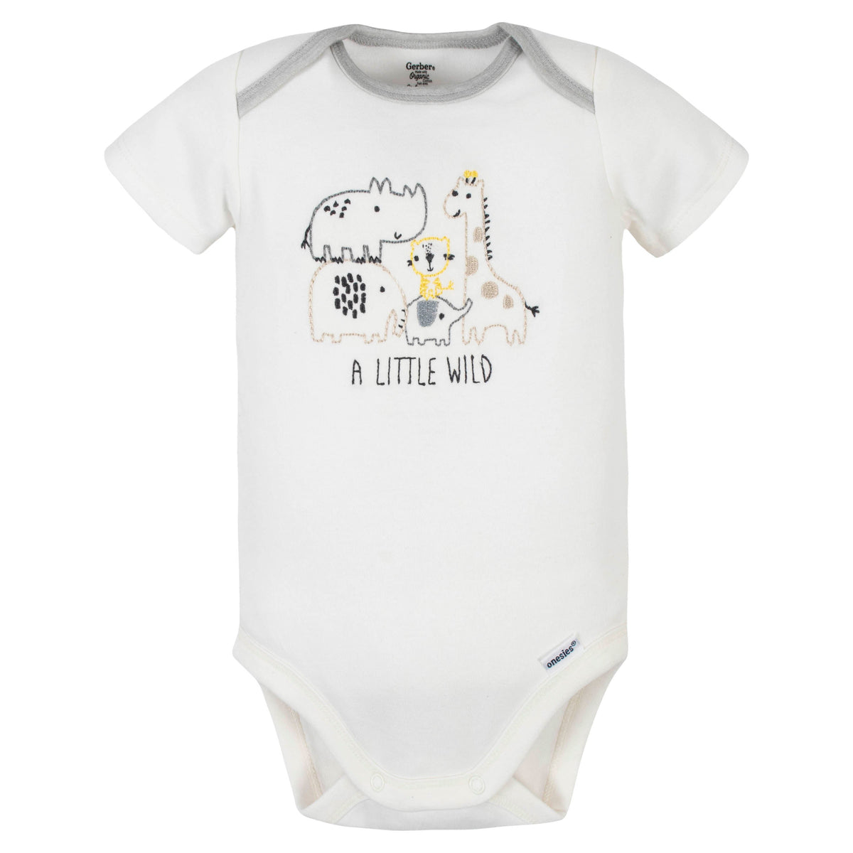 5-Pack Organic Baby Boys Wild Guy Onesies Brand Bodysuits, view 2