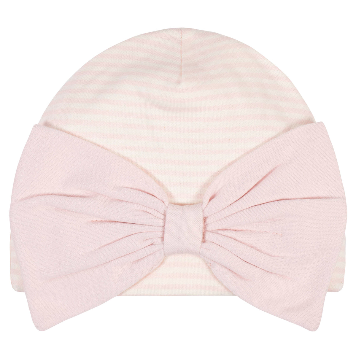 8-Piece Organic Baby Girls Fox Caps & No Scratch Mittens, view 2