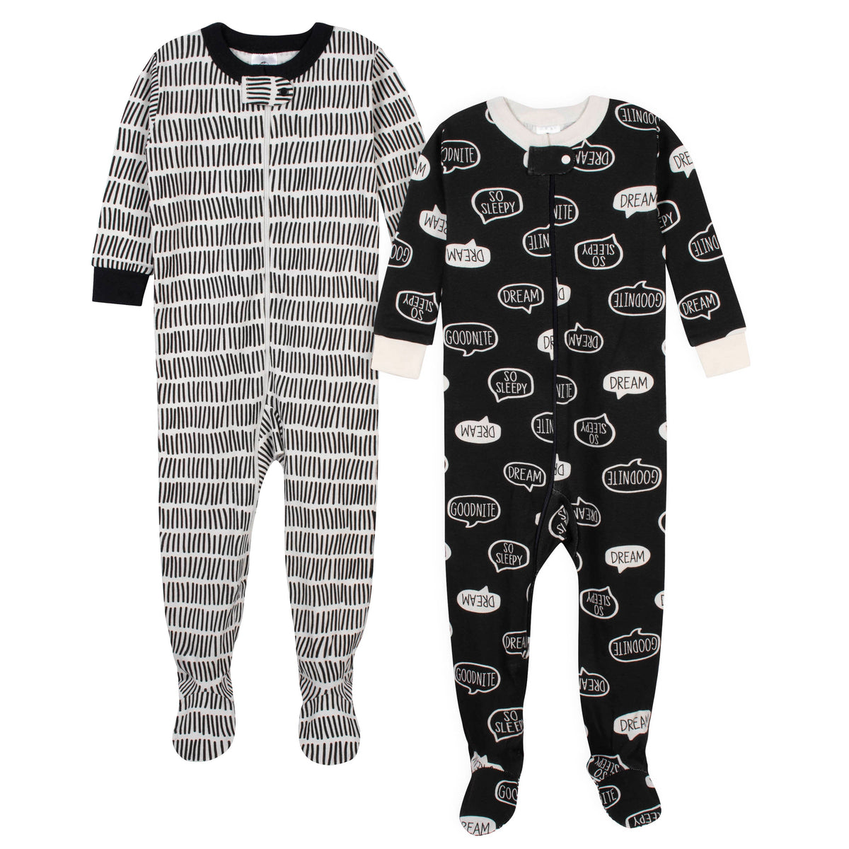 2-Pack Organic Baby Boys Sleepy Snug Fit Footed Pajamas