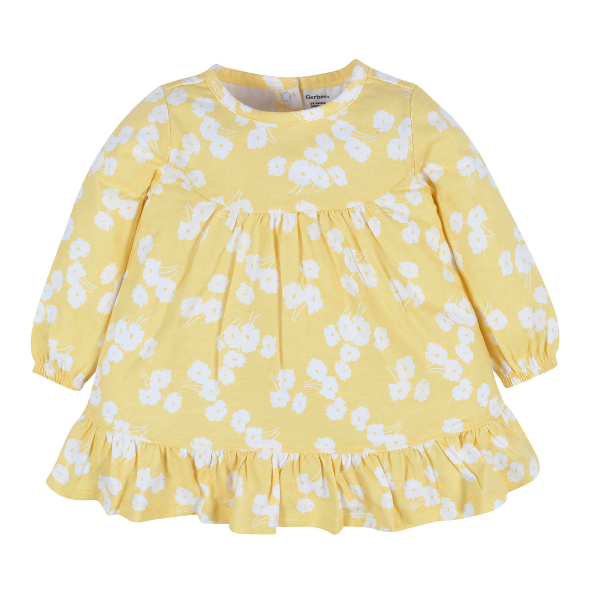 2-Piece Baby & Toddler Girls Golden Flowers Long Sleeve Dress & Leggings Set, view 2