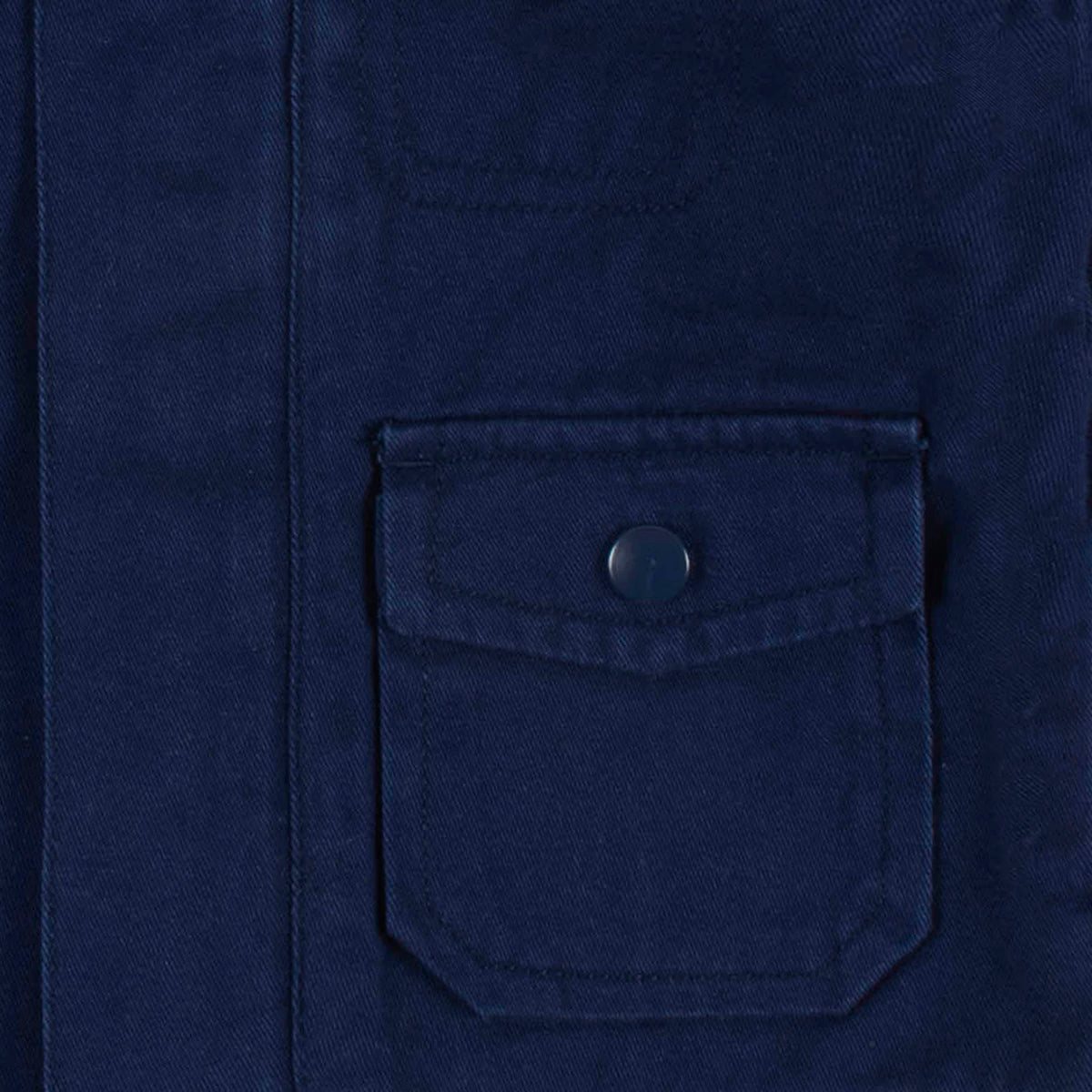 Infant & Toddler Navy Hooded Cotton Twill Utility Jacket, view 7