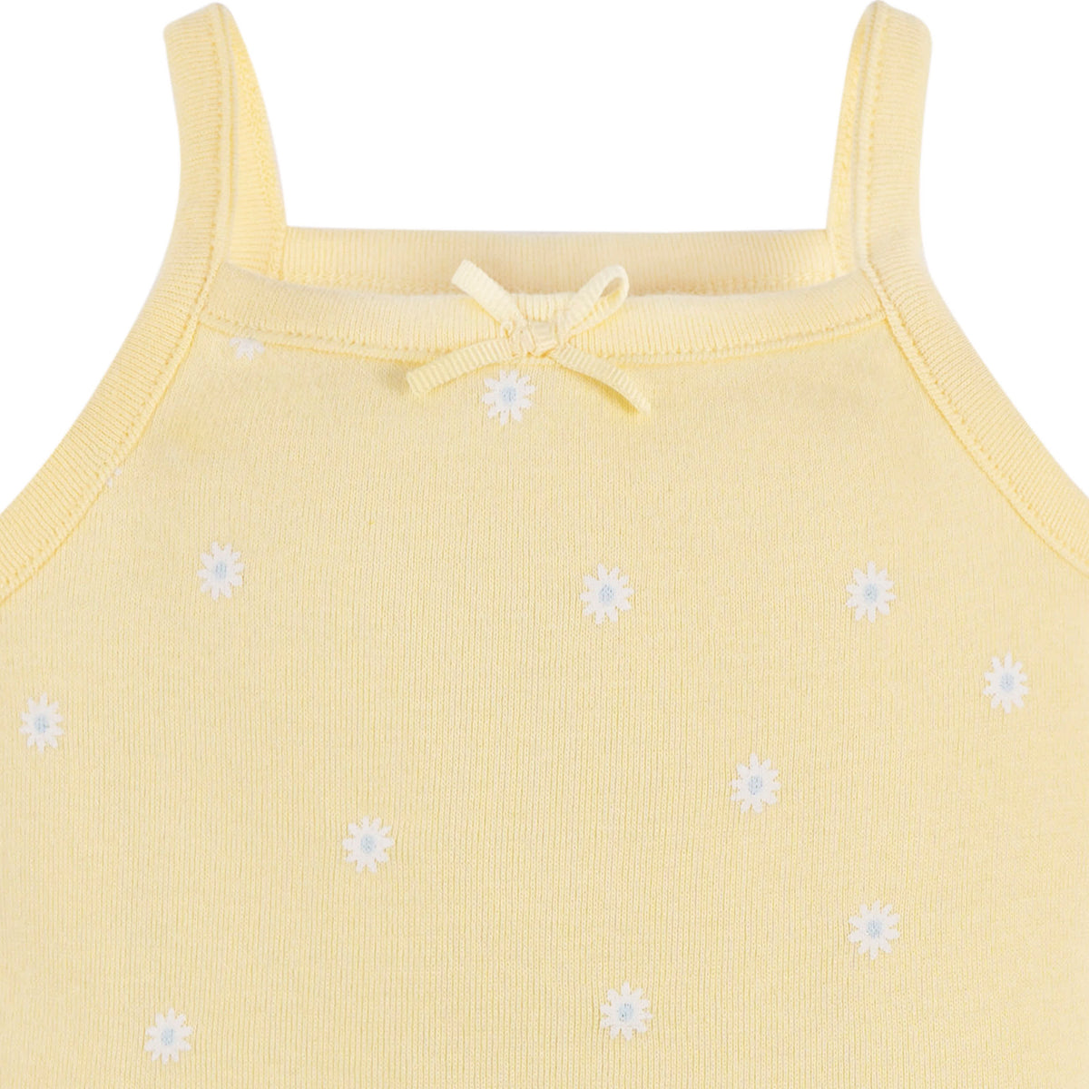 4-Pack Baby Girls White Floral Sleeveless Onesies Bodysuits, view 7