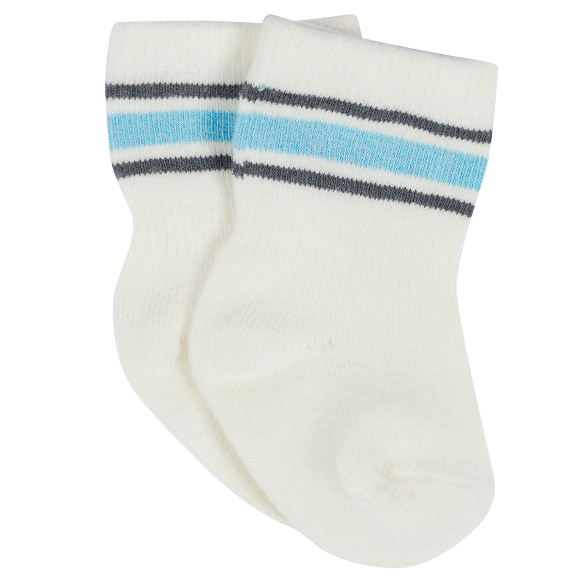 12-Pack Baby & Toddler Boys Unbearably Cute Jersey Crew Wiggle Proof Socks, view 4