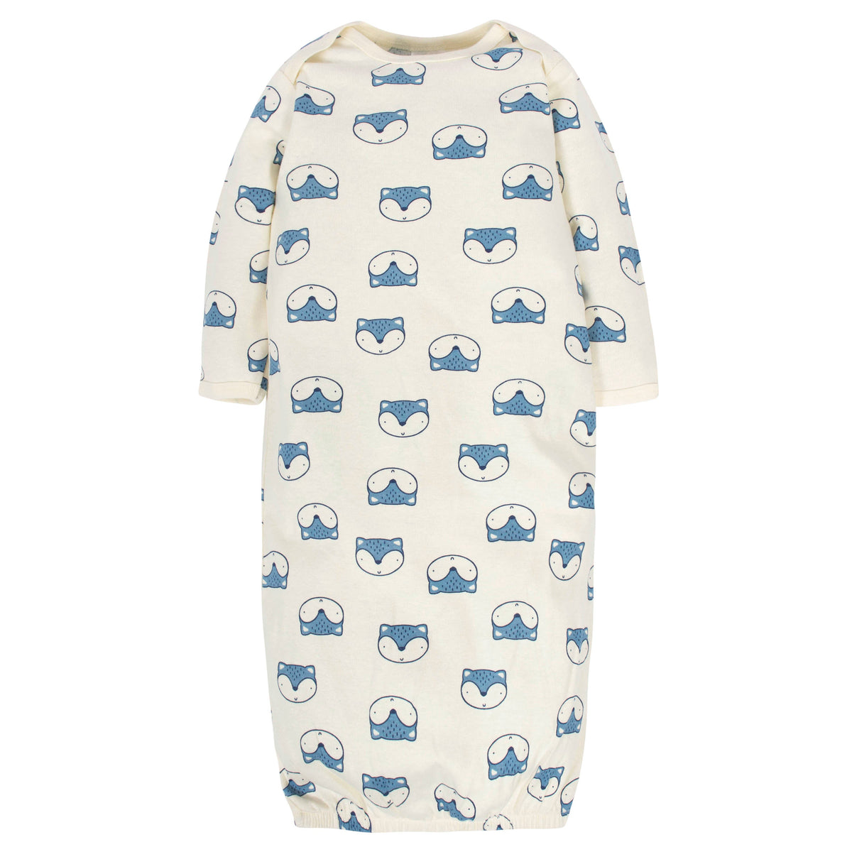 4-Pack Baby Boys Fox Lap Shoulder Gowns, view 2
