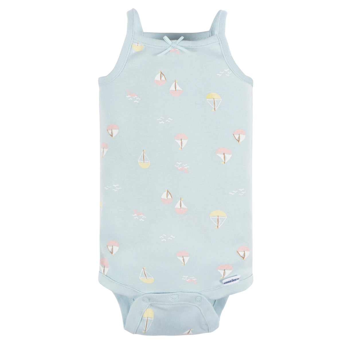 4-Pack Baby Girls Seaside Onesies Bodysuits, view 2